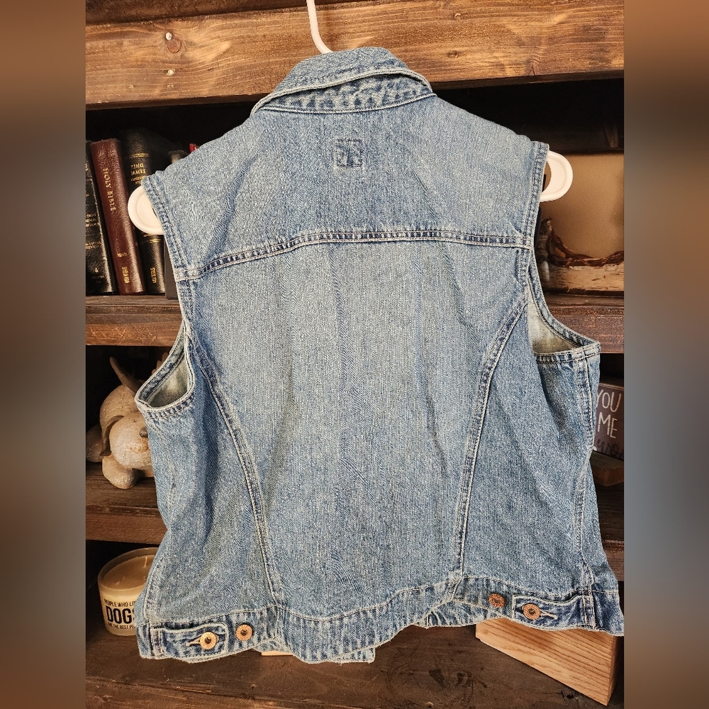 GAP Blue Denim Vest - Picture 2 of 5